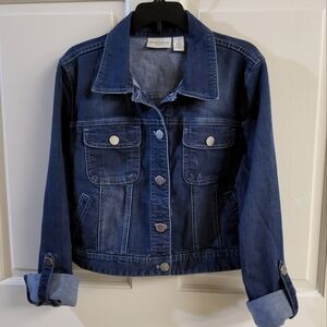 Chico's Platinum Jean Jacket - Size 1